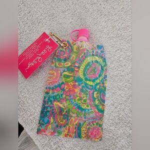 Lilly Pulitzer Drink Pouch with Pink Cap and Carabiner